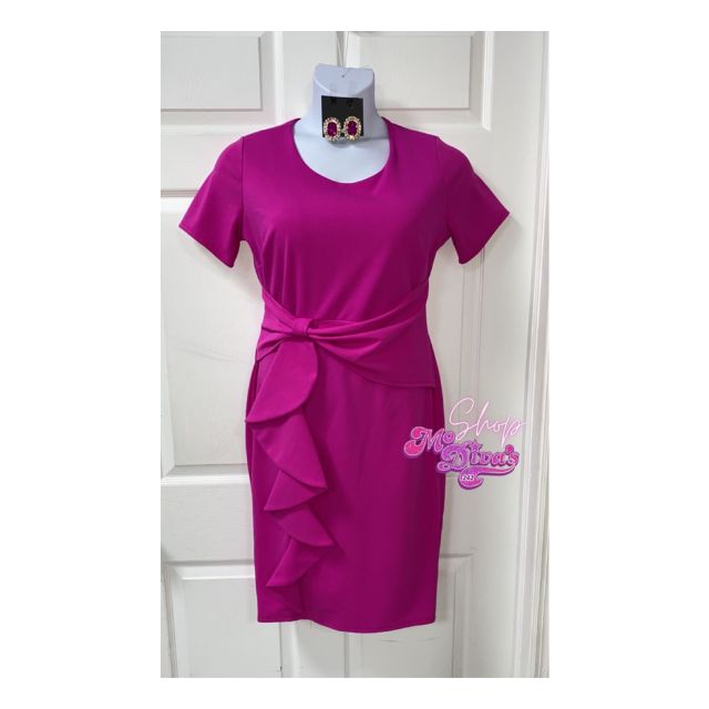 Elegant Ruffle Wrap Dress