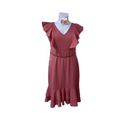 Flutter Sleeve Ruffle Dress