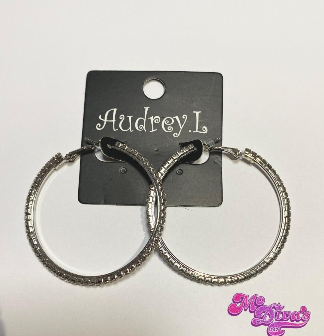 Rhinestone Earrings Medium
