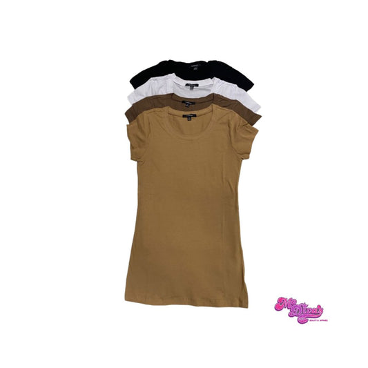 Basic Cotton Tee Round Neck Shirt