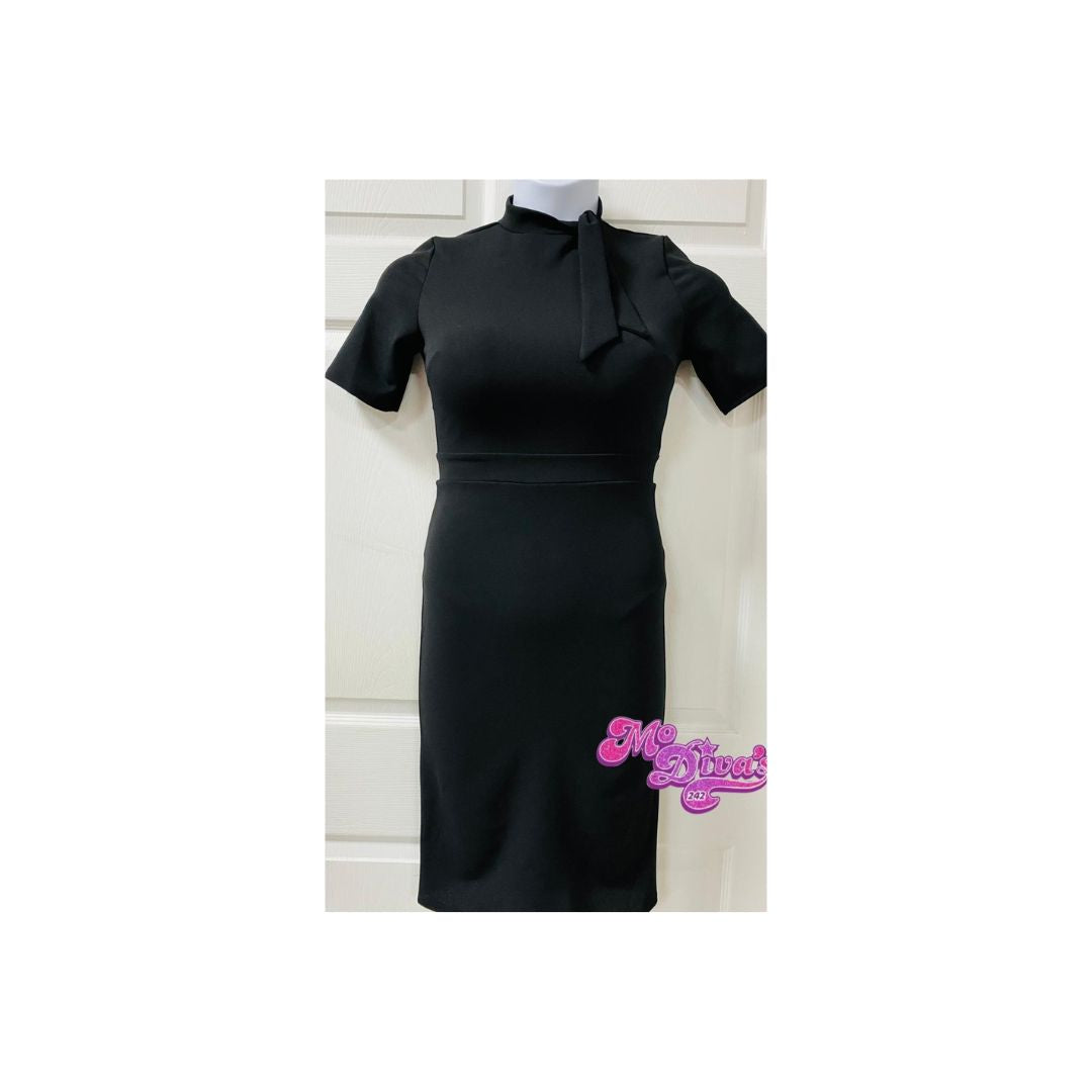 Bow-Neck Pencil Dress