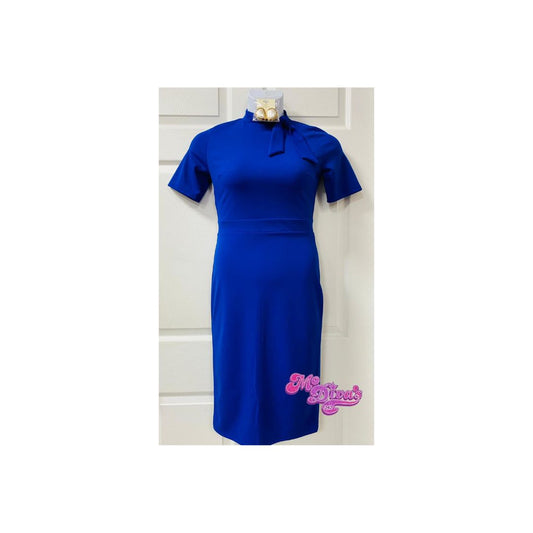 Bow-Neck Pencil Dress