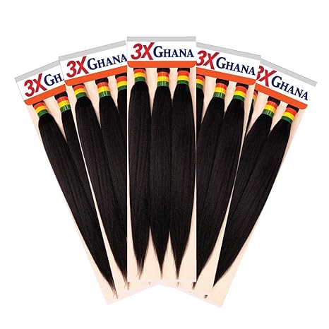 3x Ghana Braid Kanekalon Jumbo Braid Pre Stretched X Pression Hai