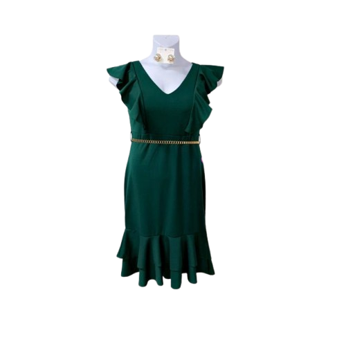Flutter Sleeve Ruffle Dress
