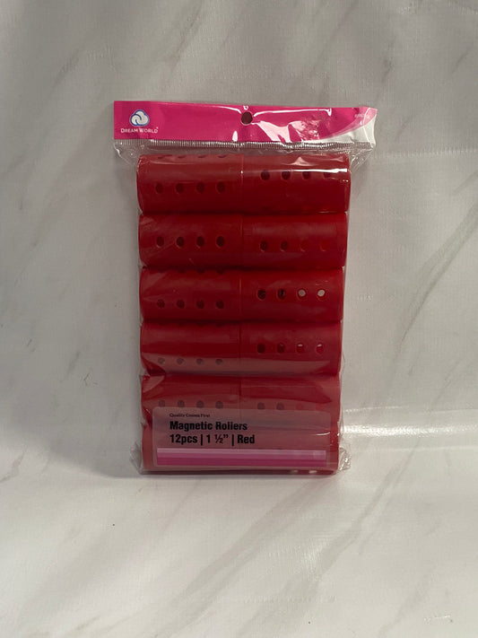 Magnetic Rollers 12pcs | 1 1\2"| Red