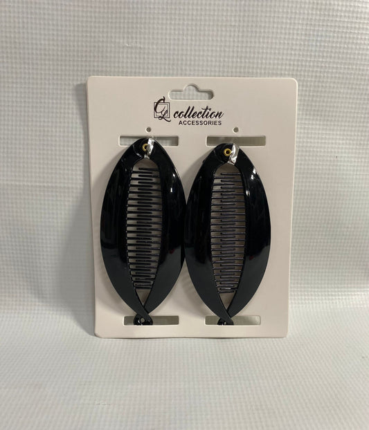 2pk 3.5 Inch Clip Clincher Rounded Edges Hair Comb